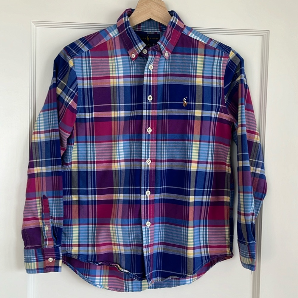 Boys Ralph Lauren madras plaid shirt